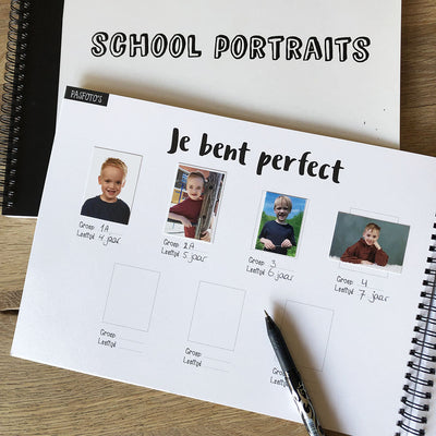 Pasfoto's bewaren in schoolfotoboek